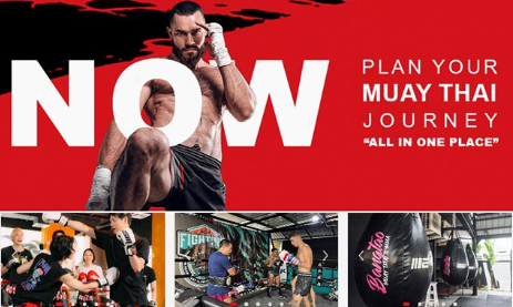 Advertisement to train Muay Thai in Thailand