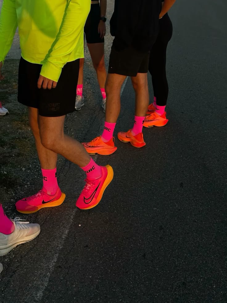 Bright pink shoes