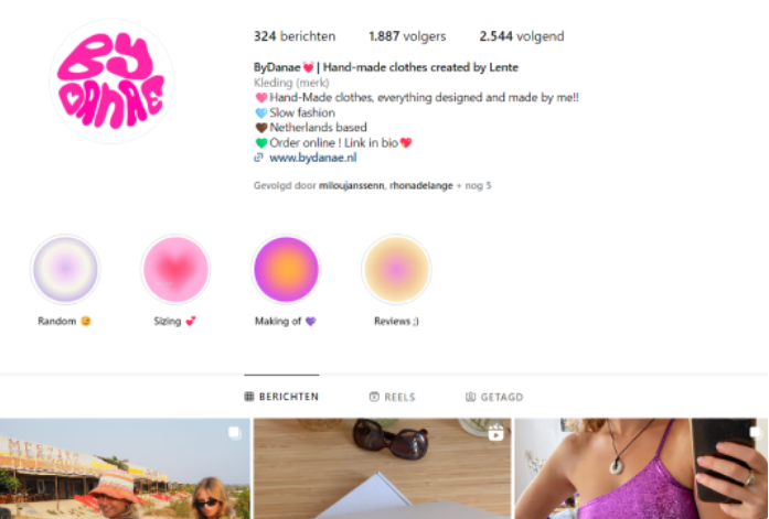 ByDanae Entrepeneurship of selfmade clothes