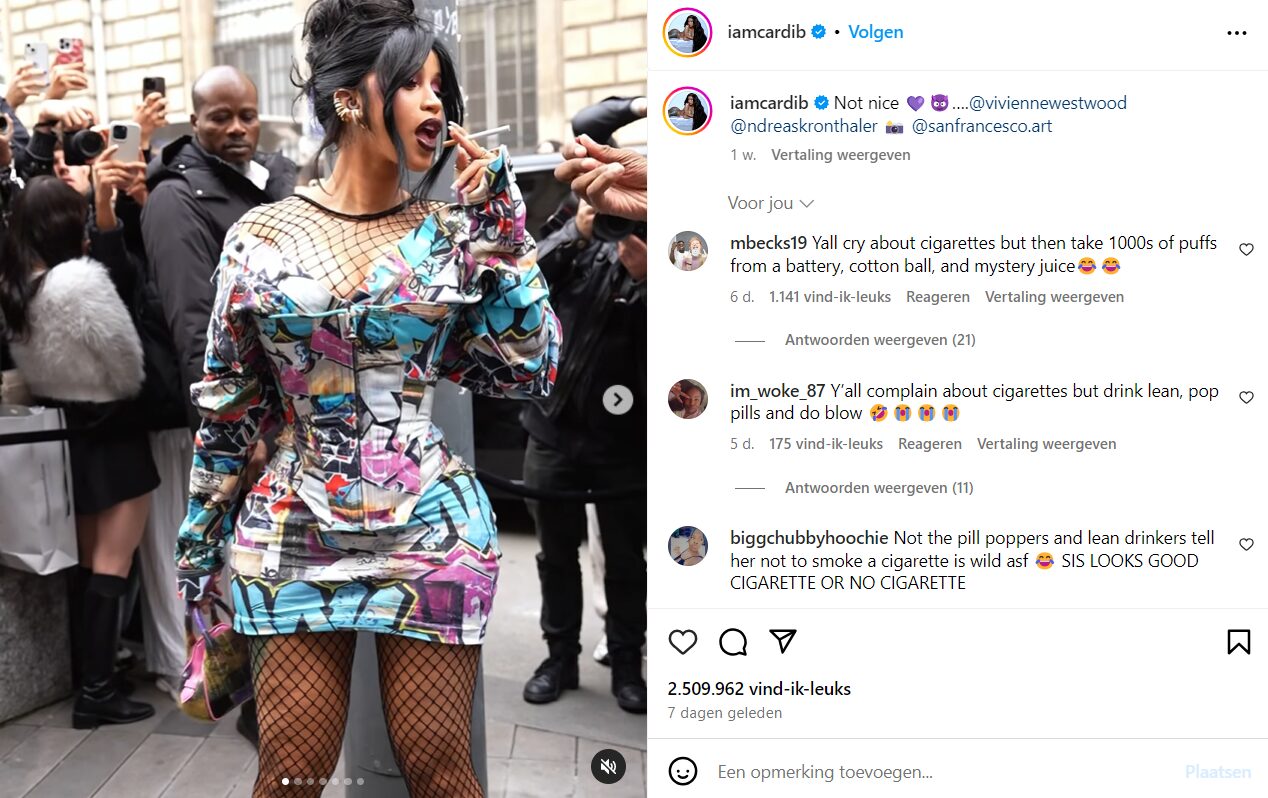 Cardi B x Vivienne Westwood fashion