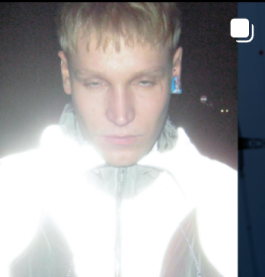 Cloudy flashy selfie