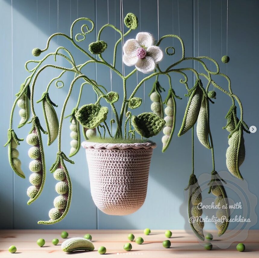 Crocheted plants