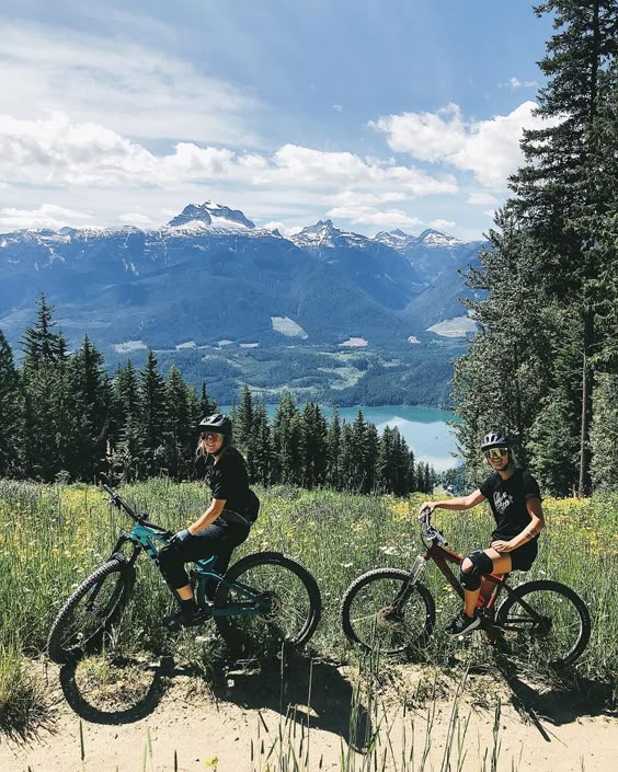 Cycling mountain view