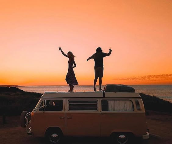 Dancing on van sunrise