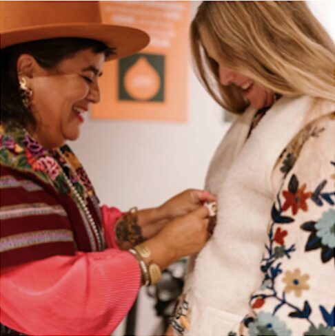 Dressing a woman