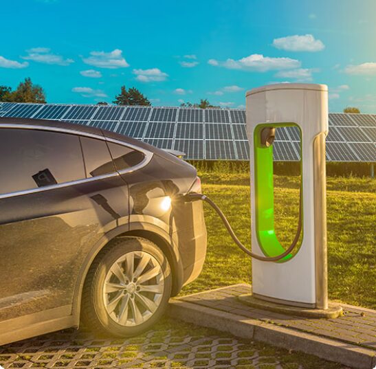 Electric solar car charging