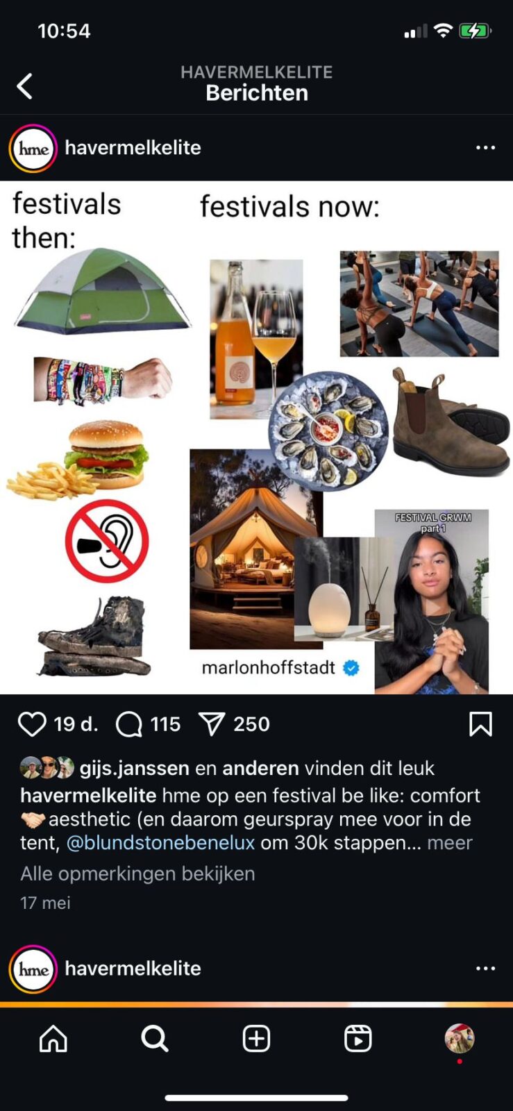 Festivals then vs now