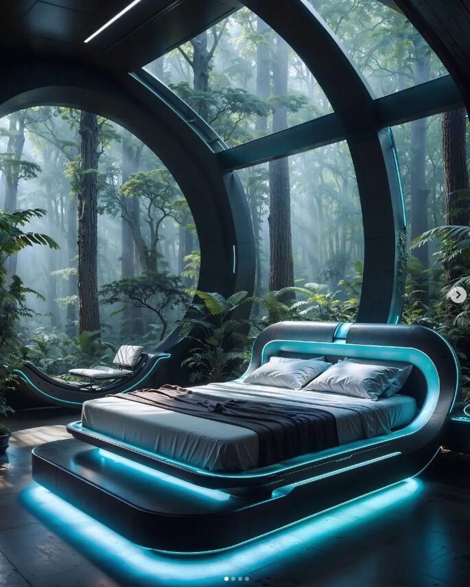 Futuristic bedroom