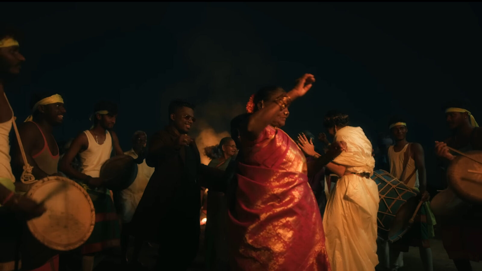 Indians Enjoying traditional music