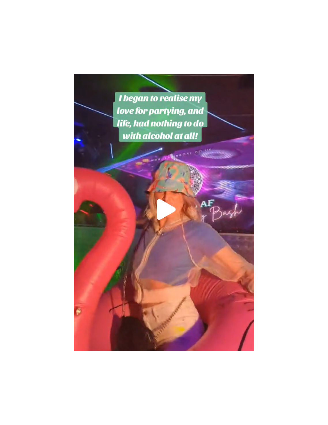 Love for partying-not alcohol