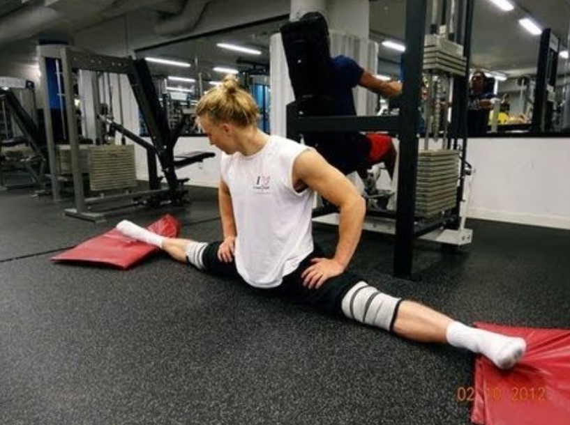 Man stretching