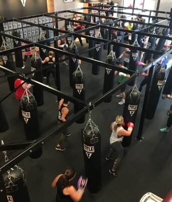 Many people training combat sports