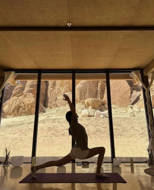 Mindful travel yoga