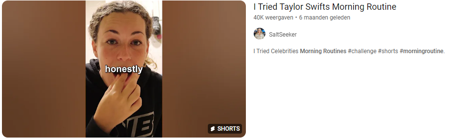 Morning routine Taylor Swift