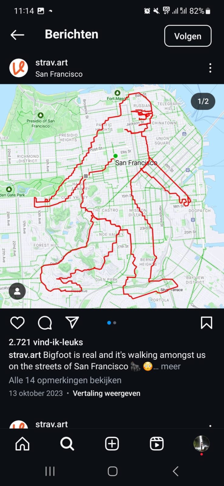 New ways of data-strava-art-bigfoot