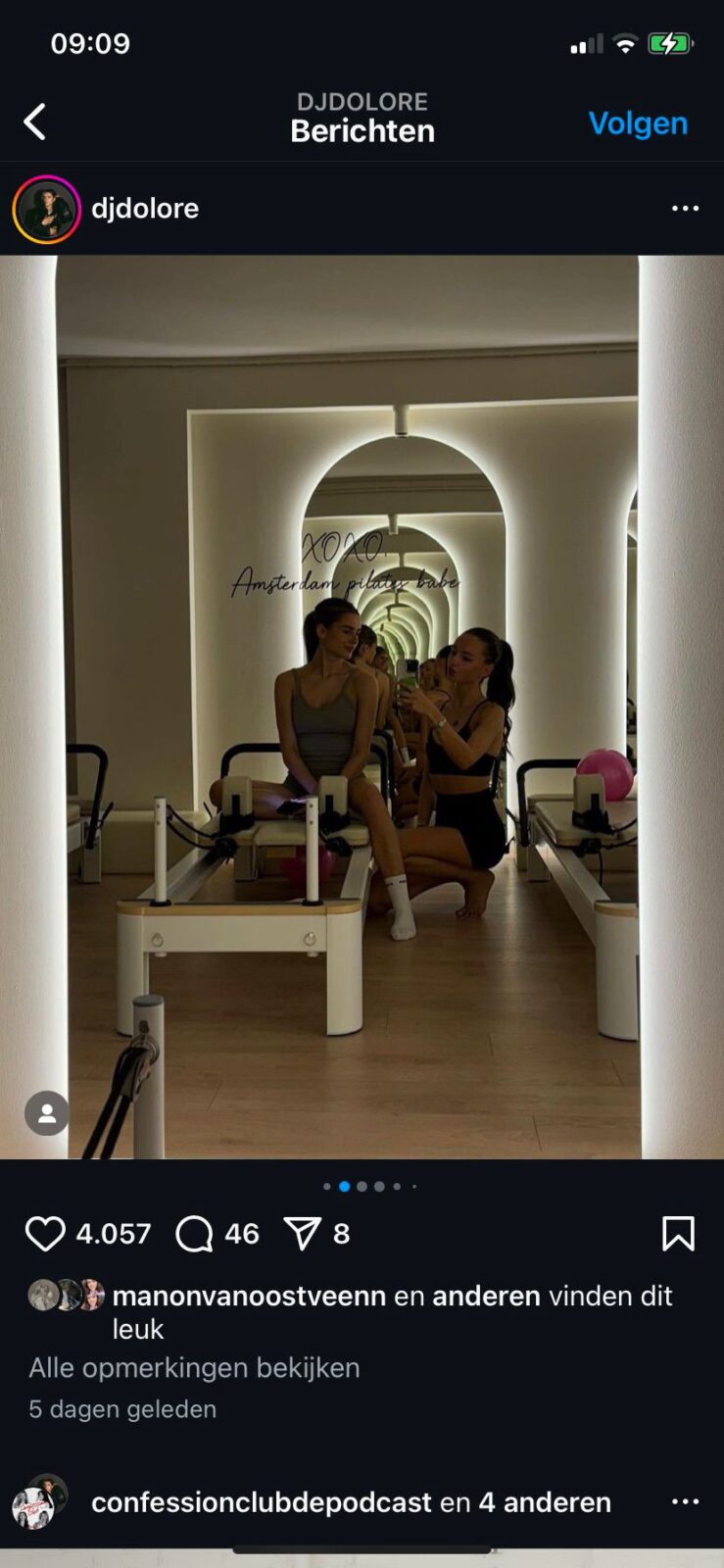 Pilates selfie