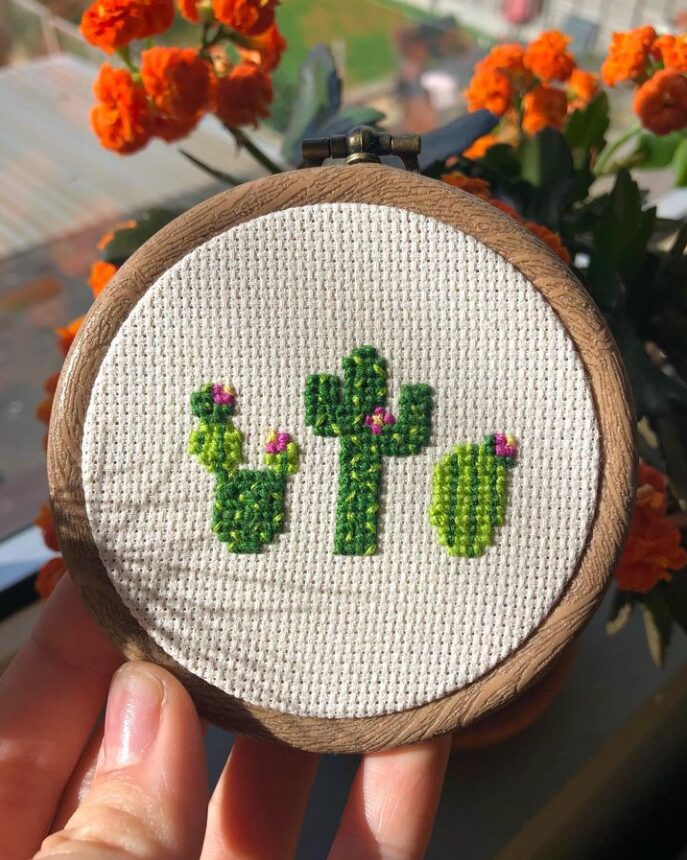 Plants embroidery