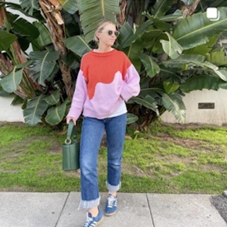 Posing with palm