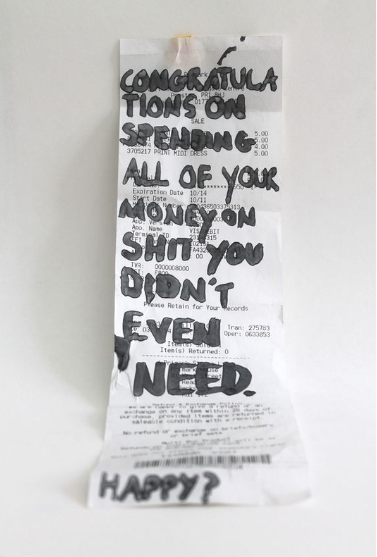Protest receipt on consumer industry