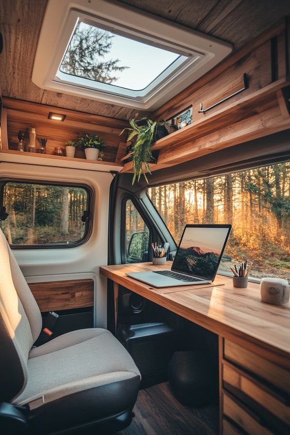 Remote laptop corner forest