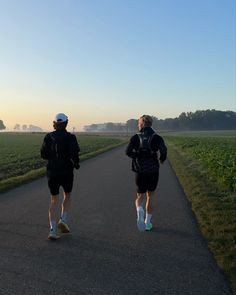 Runners in the morning