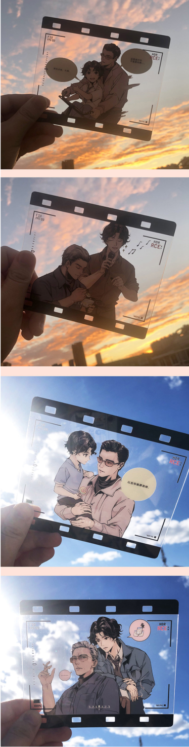 Semi-Transparent Photo Card with characters