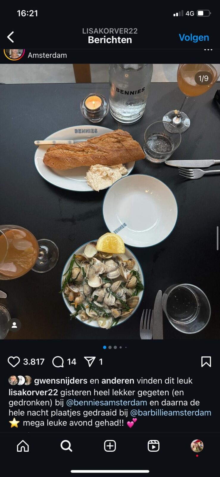 Showing your food