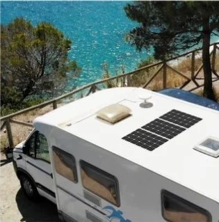 Solar panel roof van