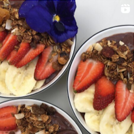 Strawberry breakfast bowl