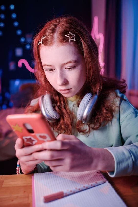 Teenager with phone