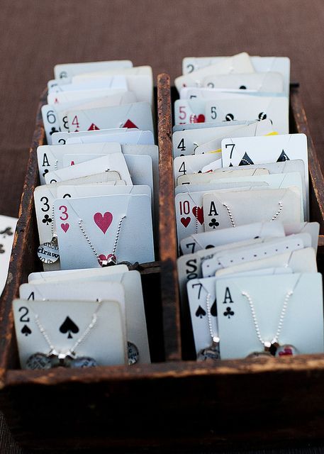 Upcycling playcards for jelewry