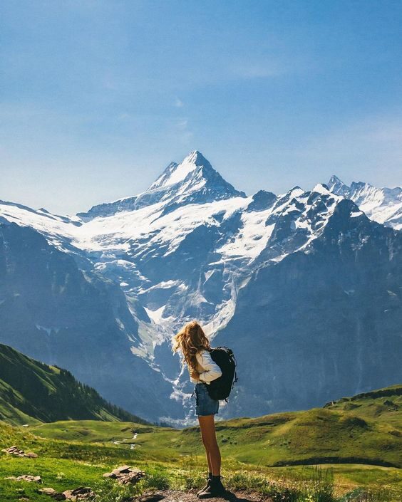 Walking in the mountains