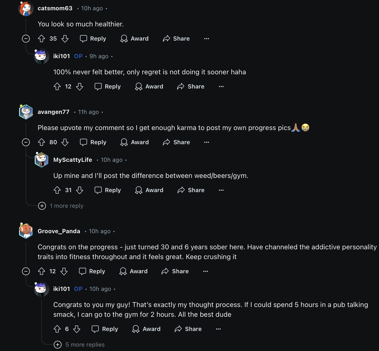 Wholesome Reddit Fitness Community