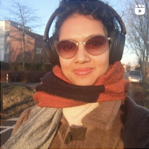Woman with headphones