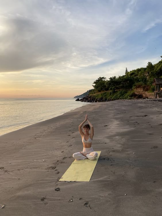 Yoga on beach