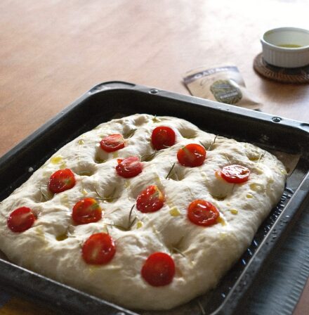 baking focaccia
