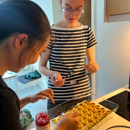 baking with friends