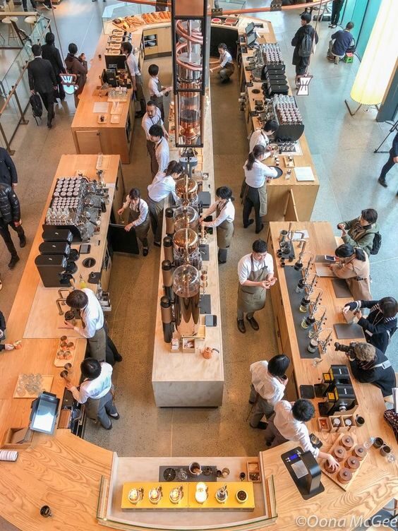 cafe from above
