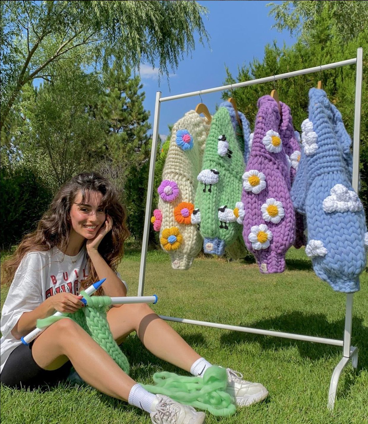 chunky knitting process