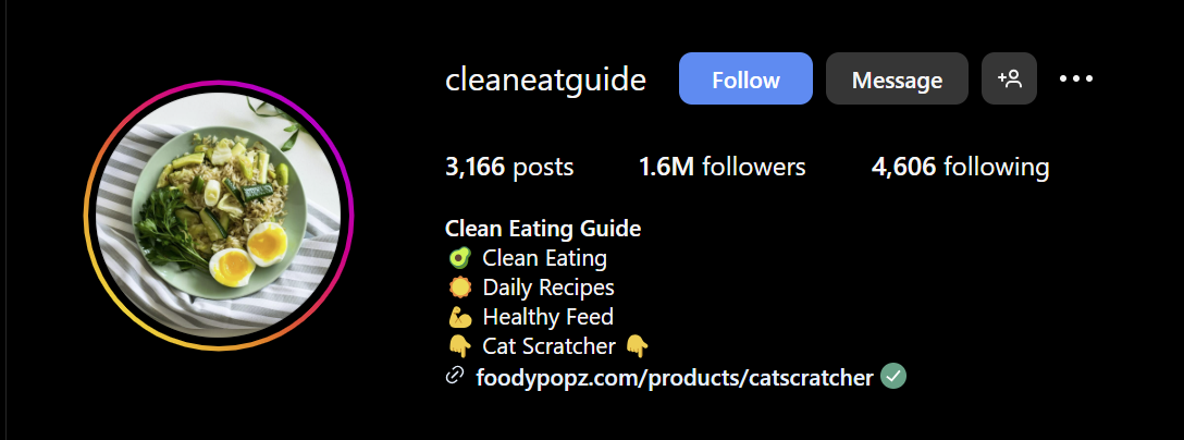 cleaneatingcontent-cleaneatguide instagram account