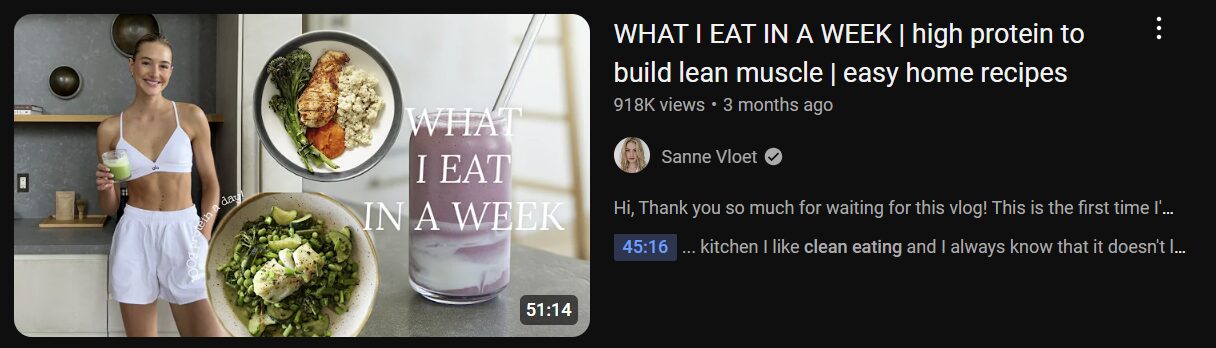 cleaneatingcontent-what i eat in a week youtube video