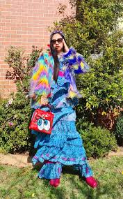 colorful layered dress