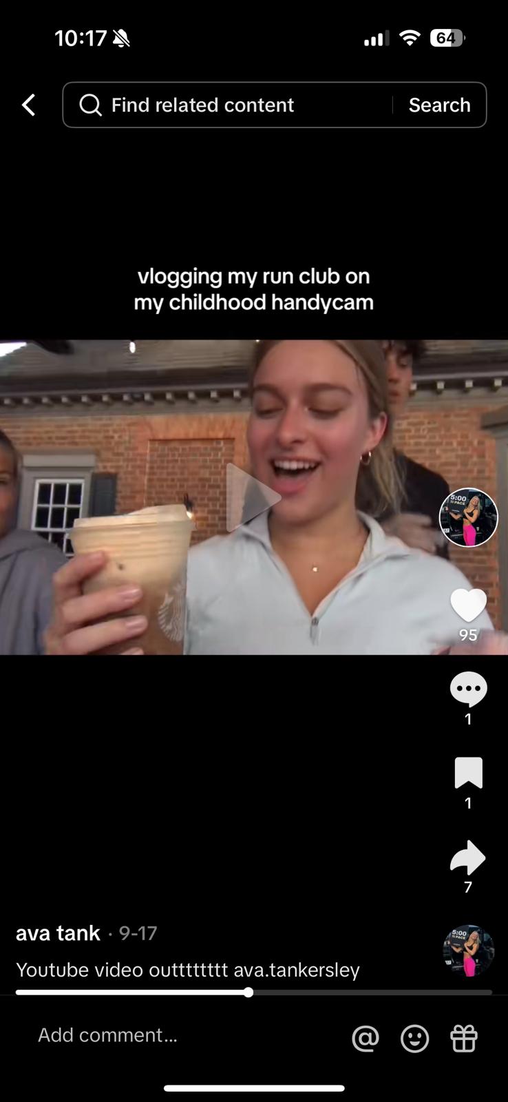 enjoying a starbucks coffee
