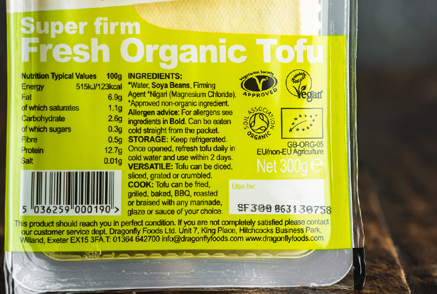 foodlabeling-organic label with nutritional values