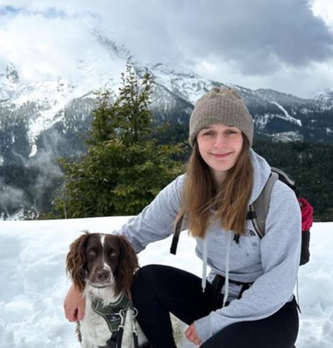 girl with dog