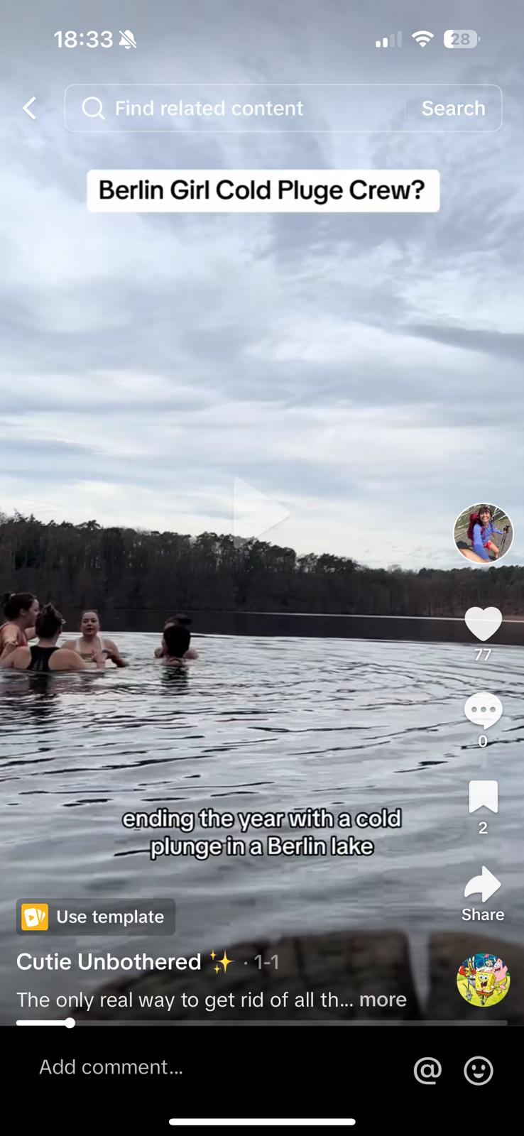 girls cold plunge