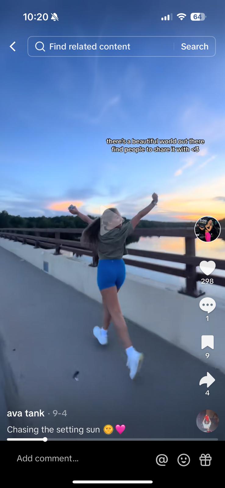 happy girl at sunrise