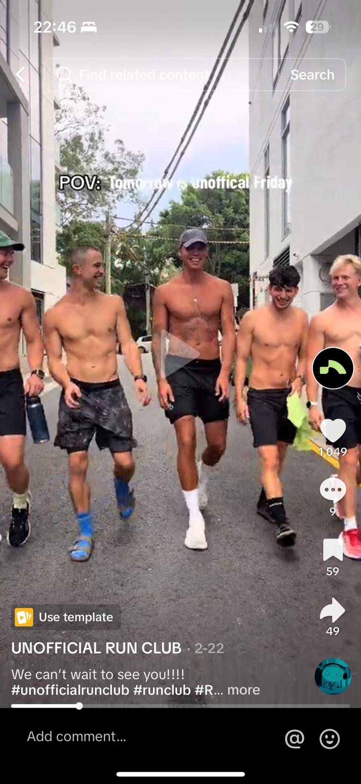 happy guys without a shirt