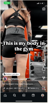 Honesty on body looks in gym