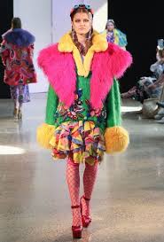 pink furry coat runway